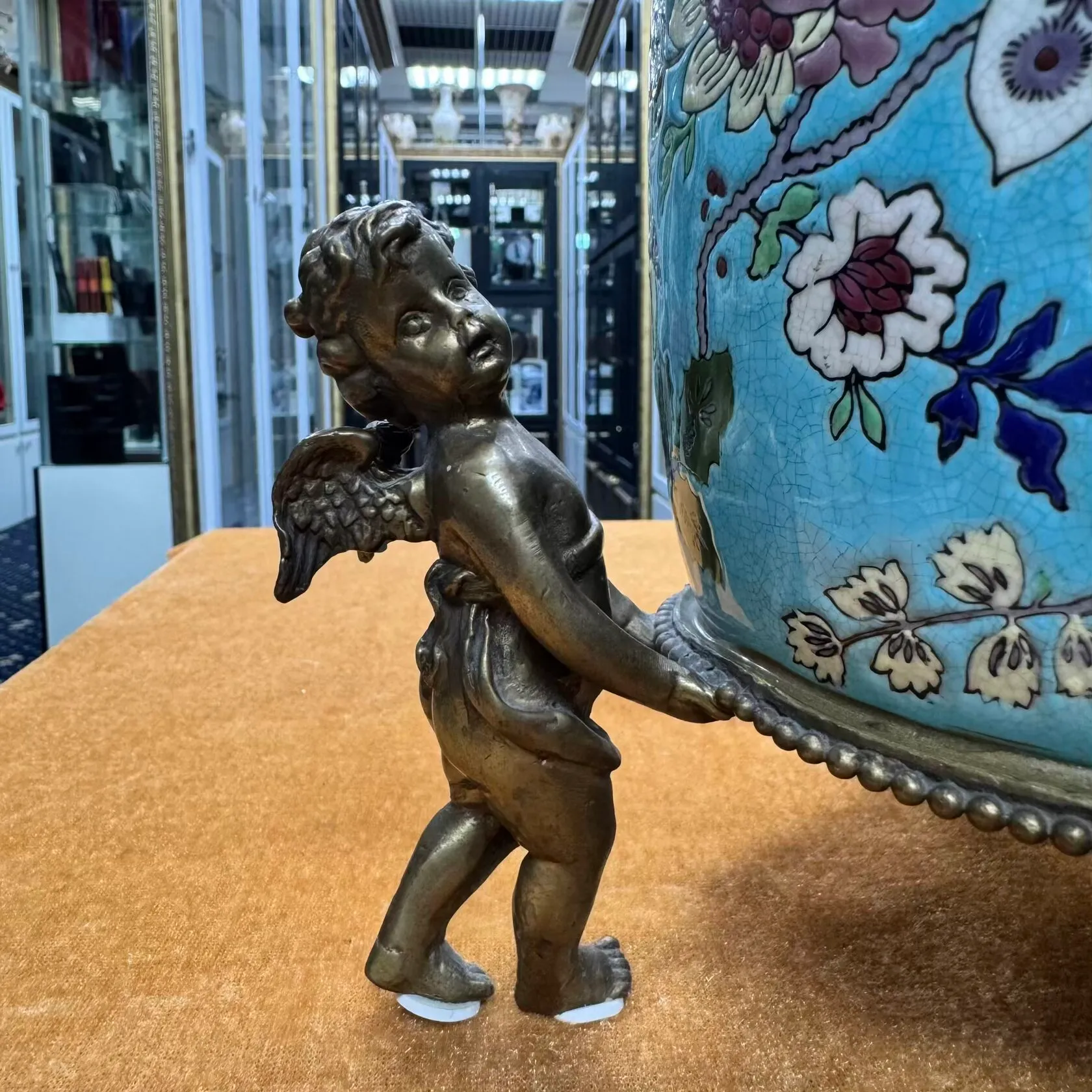 Шкатулка Ангелы голубая